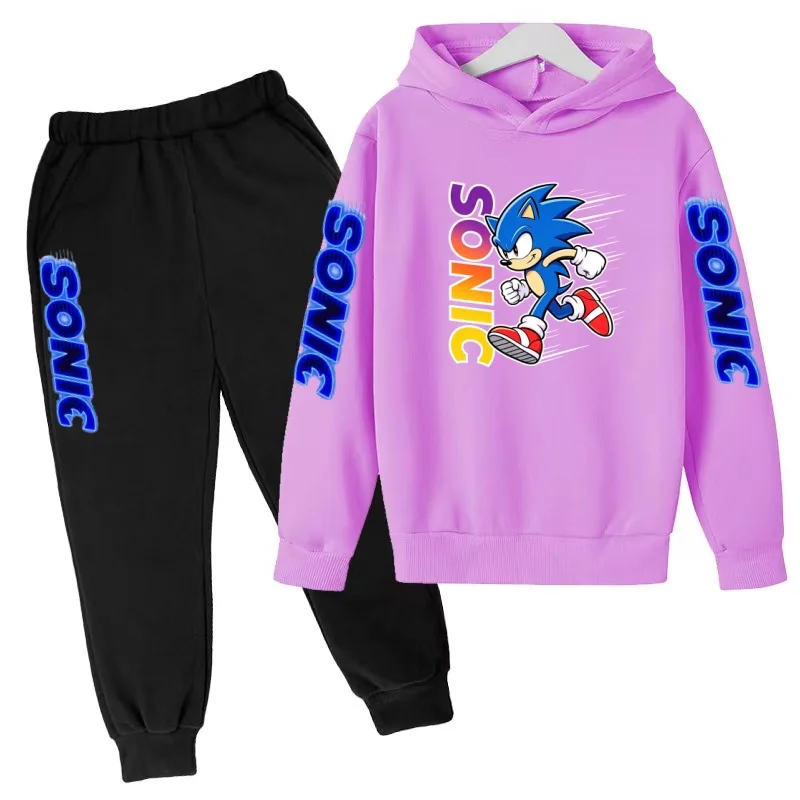 Kinder-Hoodies für Herbst und Winter, Herren- und Damenmodelle, Alter 3-12, Cartoon-Anime-Katzen-Kleidung, Langarmshirt+Hosen-Set – Detail 14