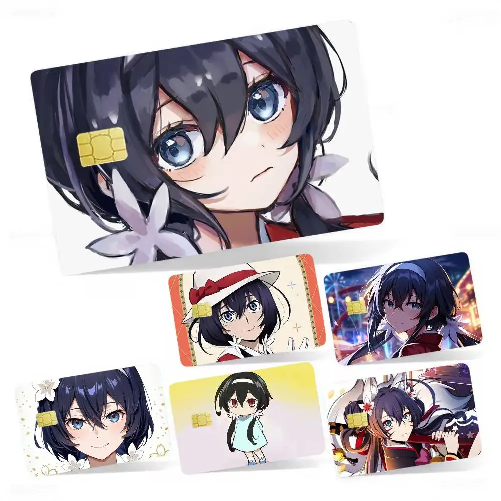 K-Kyouka Izumi B-Bungo Stray 4pcs 1Set Laser Holographic Sticker Skin Cover for Credit Bank Debit Card