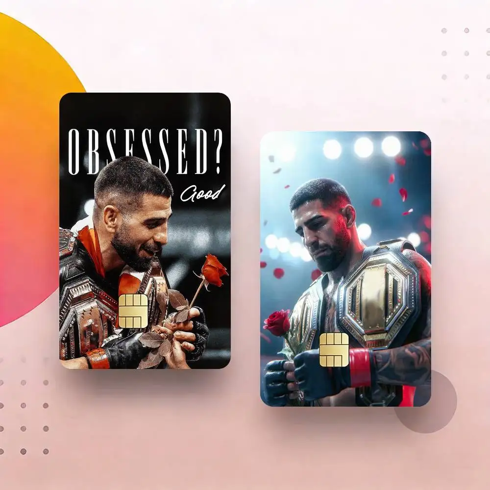 

Boxing I-Ilia T-Topuria Decorative Waterproof Film Skin Cover Credit Card Stickers Debit Front Bank Bus Pass