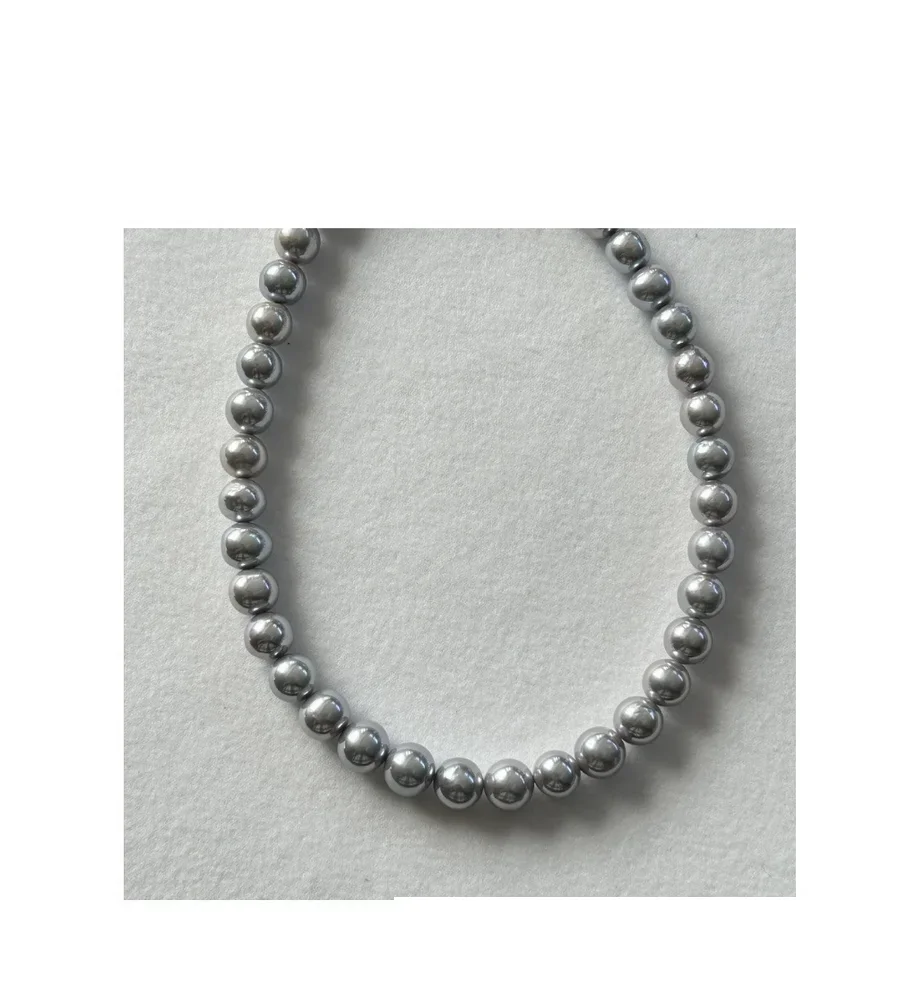 

CHARMING 9-10MM SOUTH SEA GRAY CULTURED PEARL NECKLACE