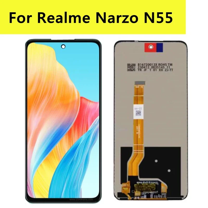 

ЖК-дисплей 6,72 дюйма для Realme Narzo N55, сенсорная панель, дигитайзер для Realme Narzo N55 RMX3710, сменный экран