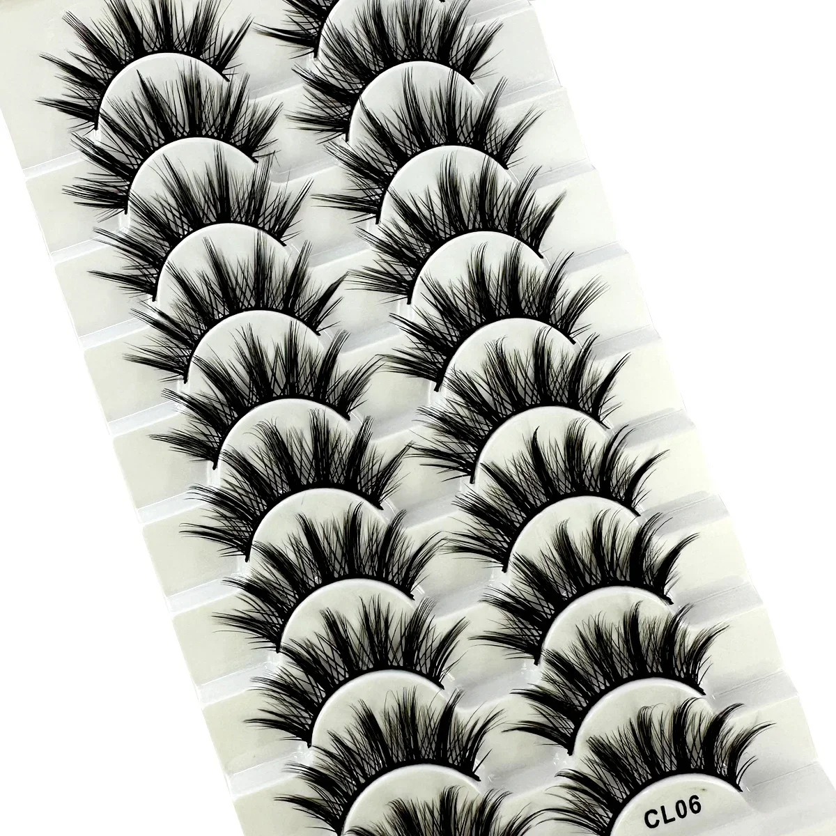 جديد 10 أزواج الرموش مانغا جلدة الطبيعية الرموش الصناعية رقيق لينة الصليب الجنية الشيطان الصغير جلدة تمديد ماكياج