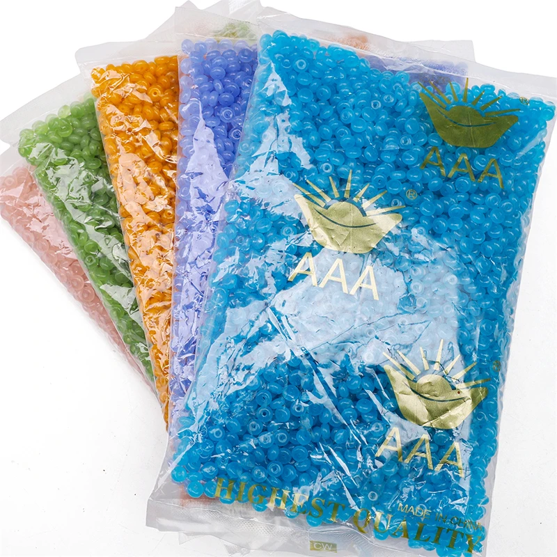 Bulk high-quality wheel beads glass rice beads 6x3mm Charm DIY Handmade Bead Material Needle and thread sewing beads