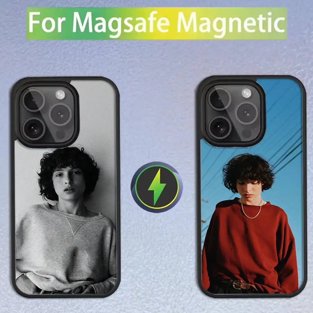 

F-Finn Wolfhard Phone Case For iPhone 16,15,14,13,12,11,Pro,Max,Plus,Mini,SE Magsafe Magnetic Wireless Charging