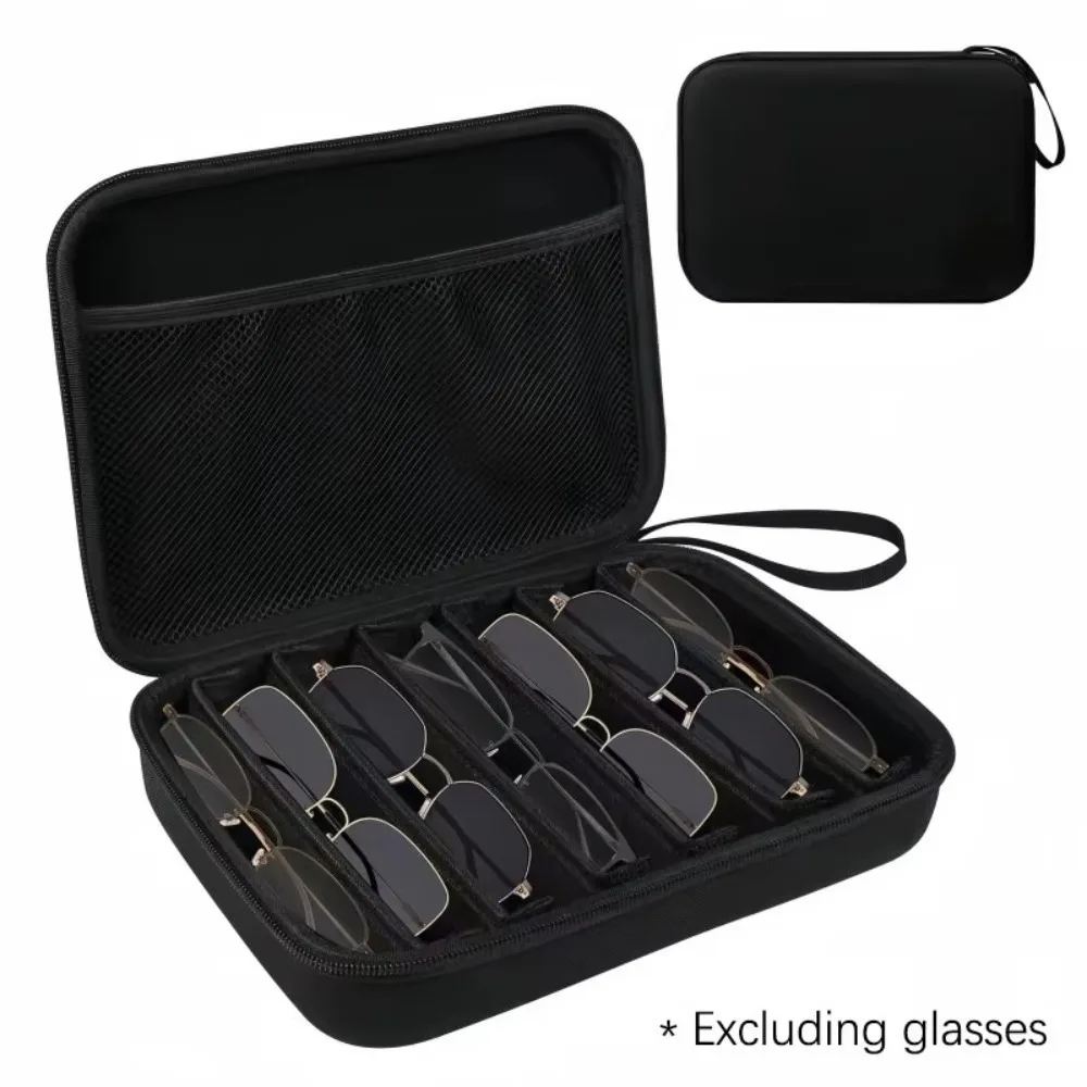 6/7 Compartment Glasses Storage Box Waterproof Dustproof Sunglasses Protective Cover Multifunctional Adjustable Slot