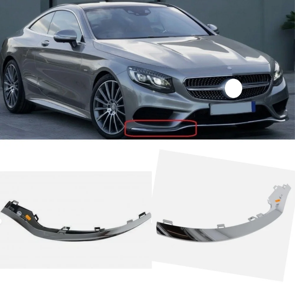 Front Bumper Decorative Strip Chrome Plating A2178851321 A2178851421 For MERCEDES BENZ S-Class W217 Coupe C217 2015-2017