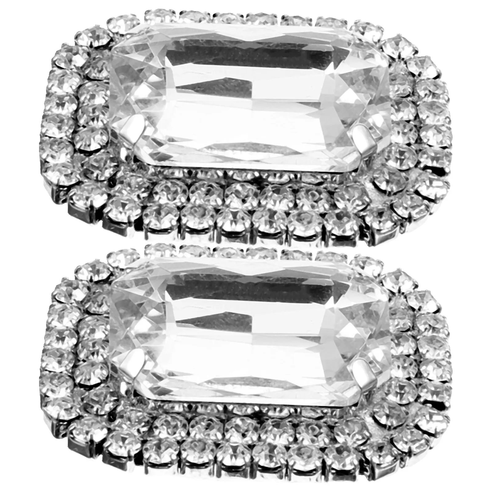 

Rhinestone Buckles Rhinestone Shoe Clips Decorative Wedding Silver Removable Women Shoe Accessories High Heels Parts