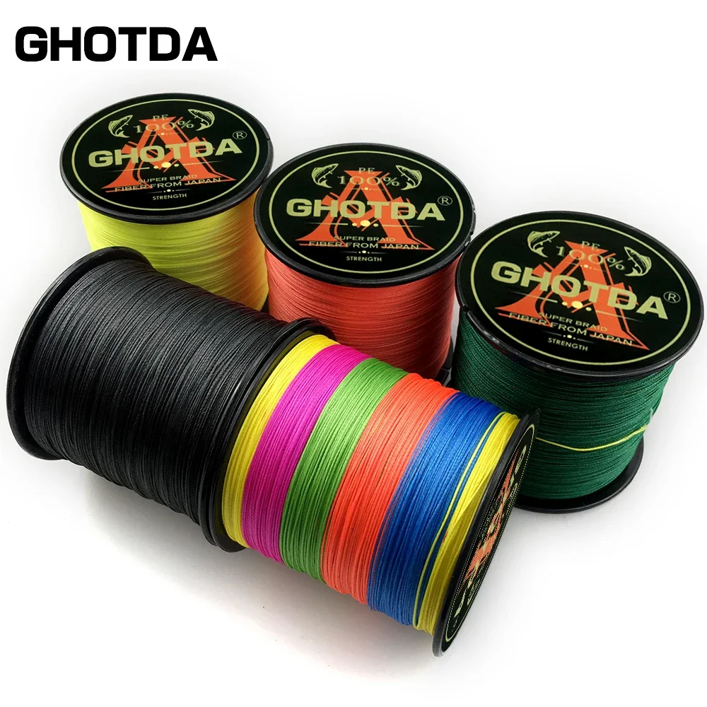 Braided Fishing Line Multifilament Carp Fly 4 Strand 10-80LB 300M 100M Multicolor Japan Spinning PE Sea Saltwater Weave Strong