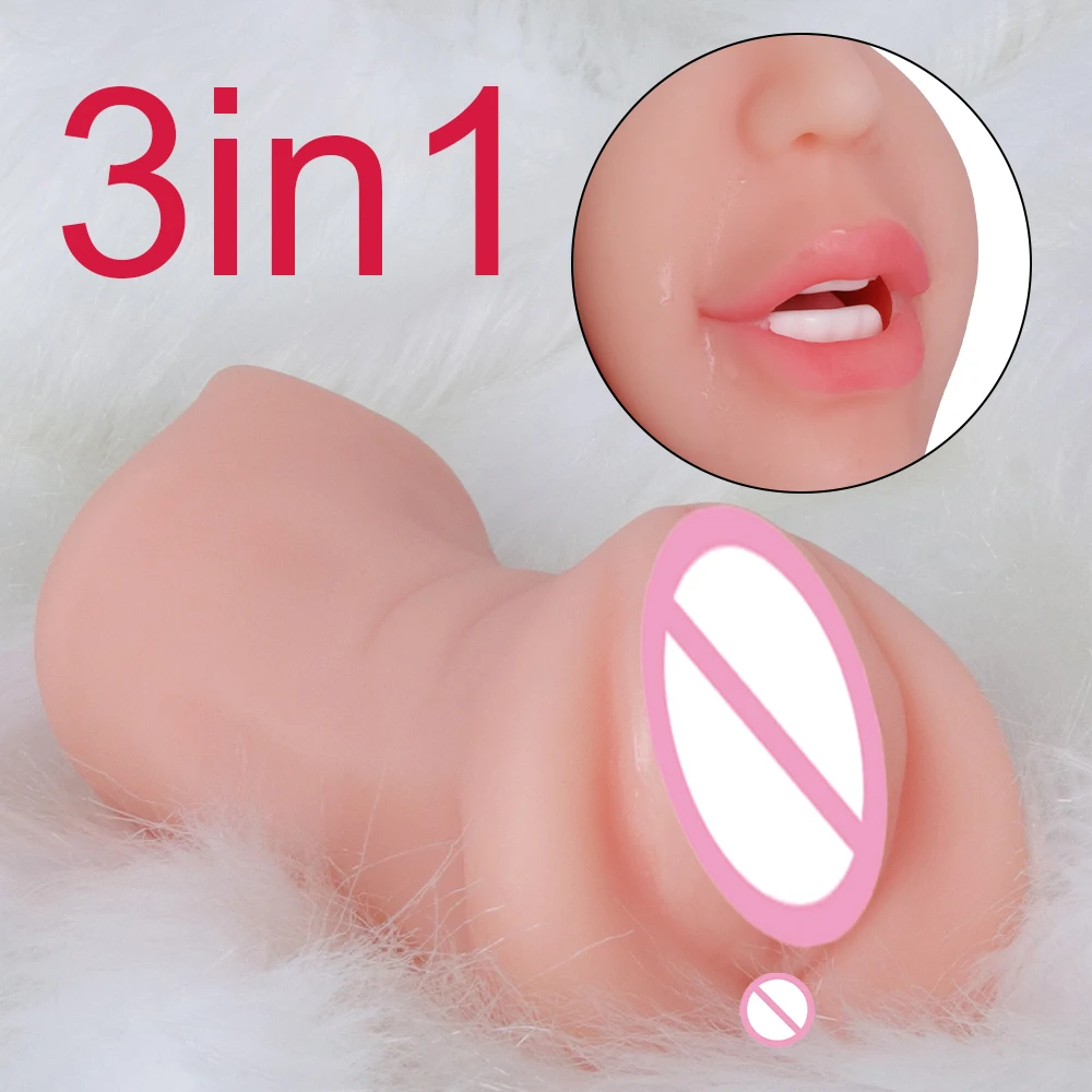 1/2/3 in 1 Real Pocket Pusssy for Men Soft TPE Artificial Vagina Anal Male Masturbator Cup Confidential Delivery Adult Sex Toys view 5