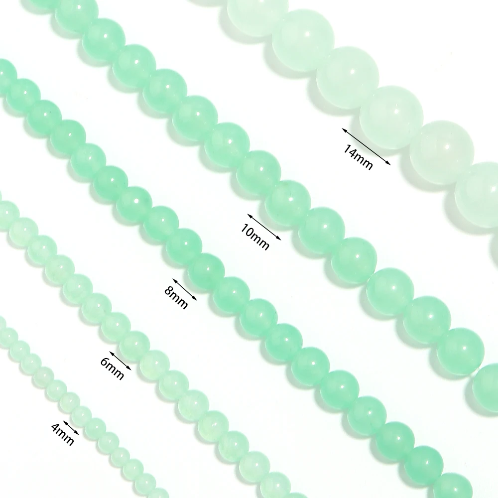 Natural Chalcedony Stone Beads Multicolor Loose Spacer Jades Stone Bead for DIY Bracelet Necklace Jewelry Making Accessories