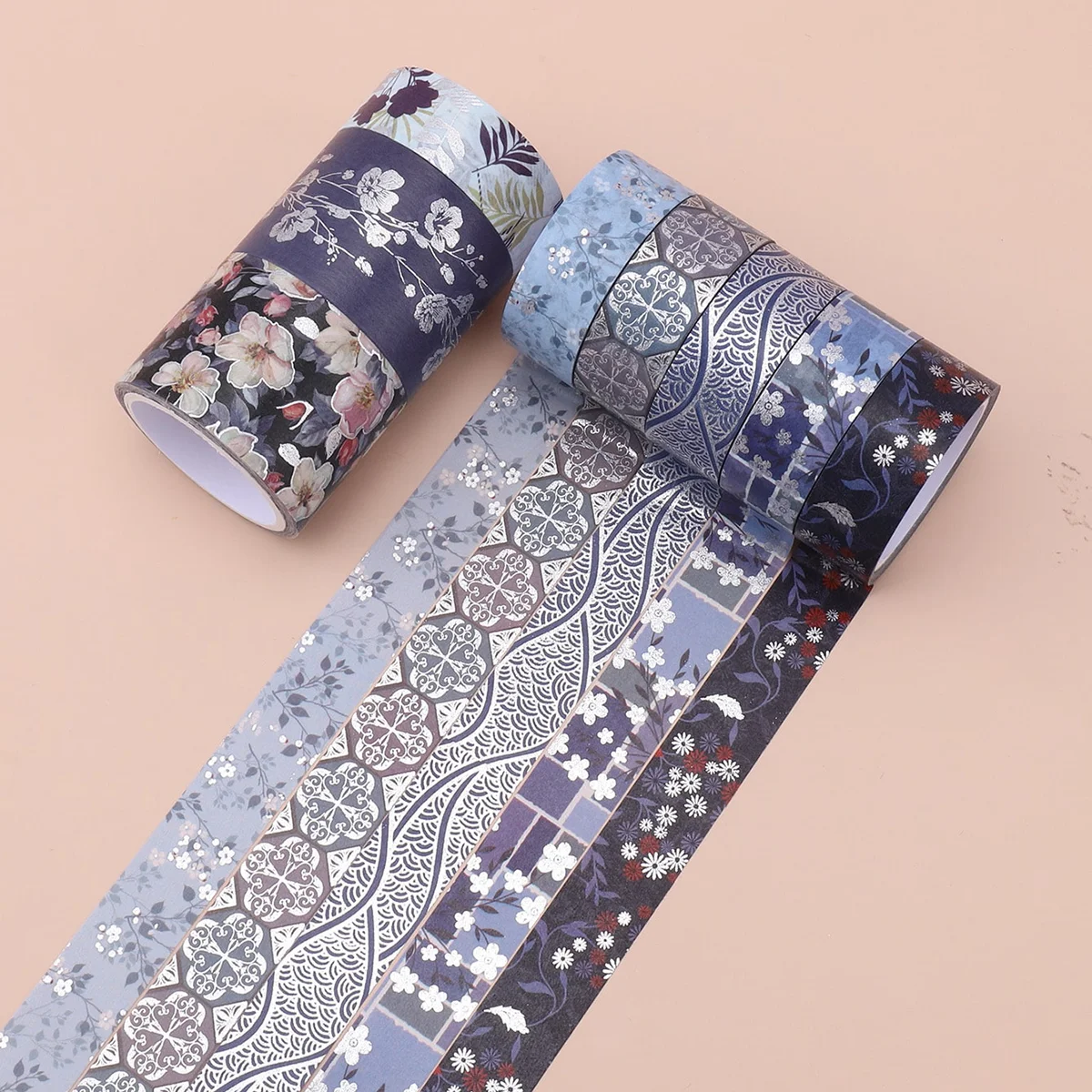 

8 рулонов/коробка, креативная лента с горячим тиснением для цветов и васи, подходит для праздничной вечеринки, украшение подарочной коробки для поздравительных открыток своими руками