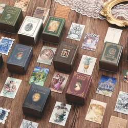 100pcs/box Vintage Story Material Paper Scrapbooking Card Making Journaling Project DIY Diary Decoration Student Stationery