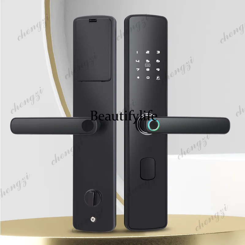 As soon as you hold the fingerprint   smart lock  combination lock of the household anti-theft door