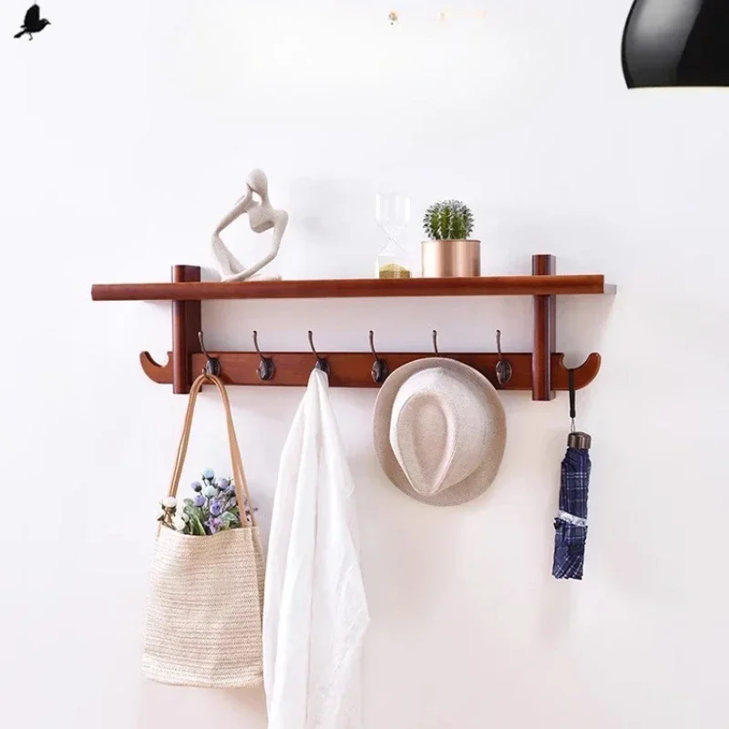 Mounted Solid Wood Coat Rack Rustic Entryway Organizer 6 Mounted Solid Wood Coat Rack Rustic Entryway Organizer