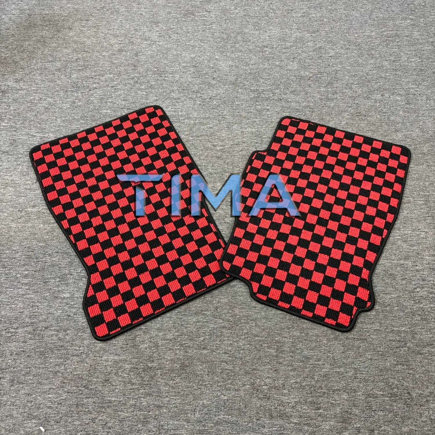 High Quality 5pcs FRONT & REAR Checkered Flag Carpet Floor Mats Front-Rear For Honda, CIVIC EK Right Hand Driveor