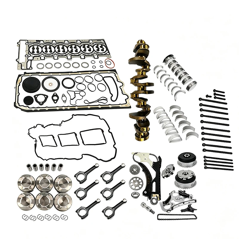 #￥for11247552063 11247576714 Complete Engine MasterRebuild Kit Crankshaft Pistons TimingChainFull Gasket Set&Head Bolts 3.0L N55