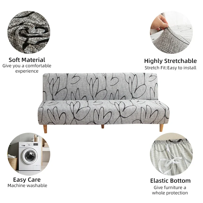 واقي أثاث للأريكة بدون ذراع قابل للتمدد لغطاء أريكة فوتون بدون ذراع قابل للطي مع درع أريكة مرن #2