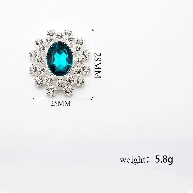 装飾的なラインストーン,25x28mm,ガラス,長方形,フラットボタン,ウェディングドレス用,ヘアアクセサリー,10個。