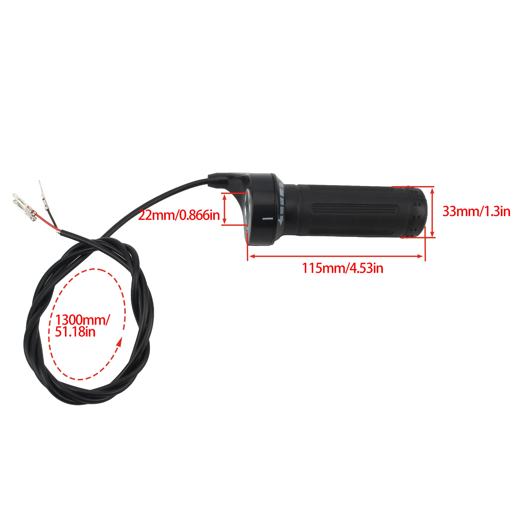 Motorcycle Electric Scooter Universal Twist Speed Throttle Grip with 3 Wires 7/8