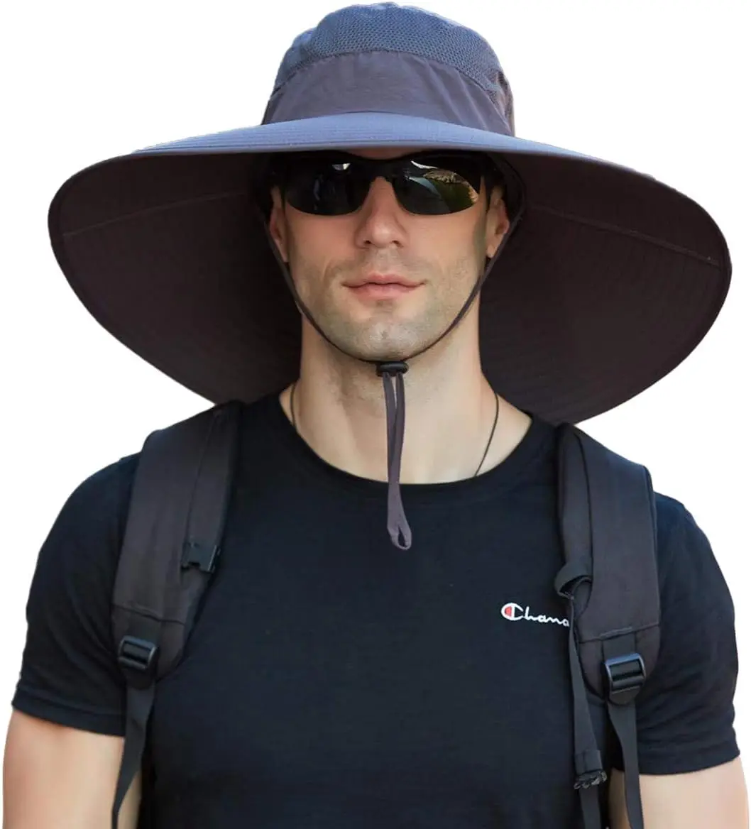 

Leotruny Super Wide Brim Bucket Hat UPF50+ Waterproof Sun Hat for Fishing Hiking Camping