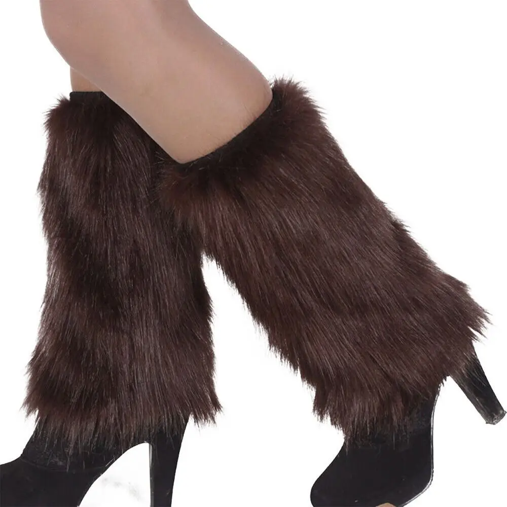 

Winter Lolita Warm Soft Faux Fur Leg Warmers Boot Socks Ankle Warmer Foot Covers