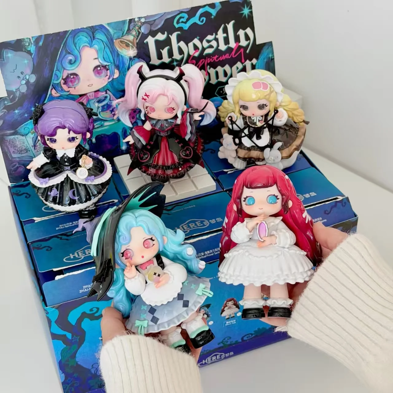 

Новый орнамент в подарок, оригинальная Ziyuli V7 Mystery Box Ghost Spirit Power, модель ручной работы, трендовая игровая кукла Kawaii, экшн-фигурка аниме