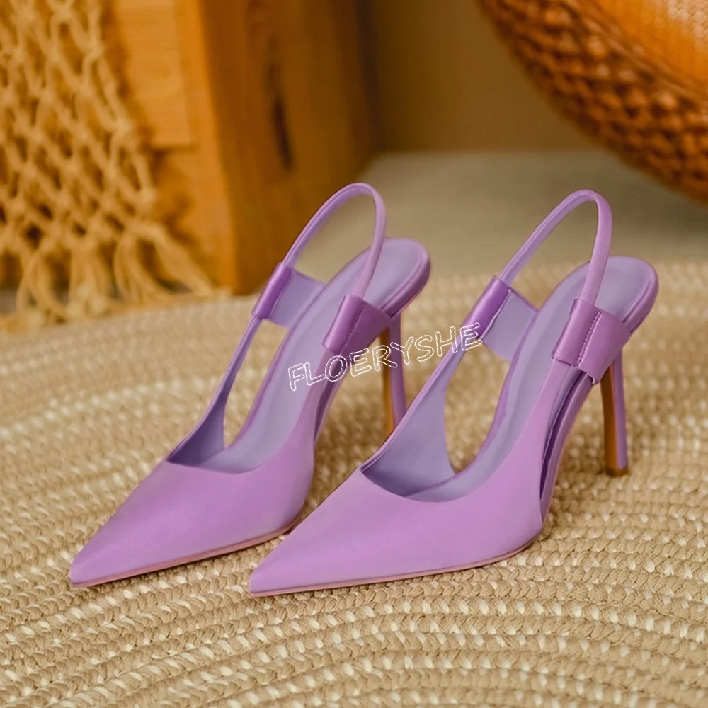 

Purple Stiletto Slip-on Pumps Suede Summer New Arrival Solid Women Thin High Heel Pointed Toe Dress Sexy Design Free Shipping