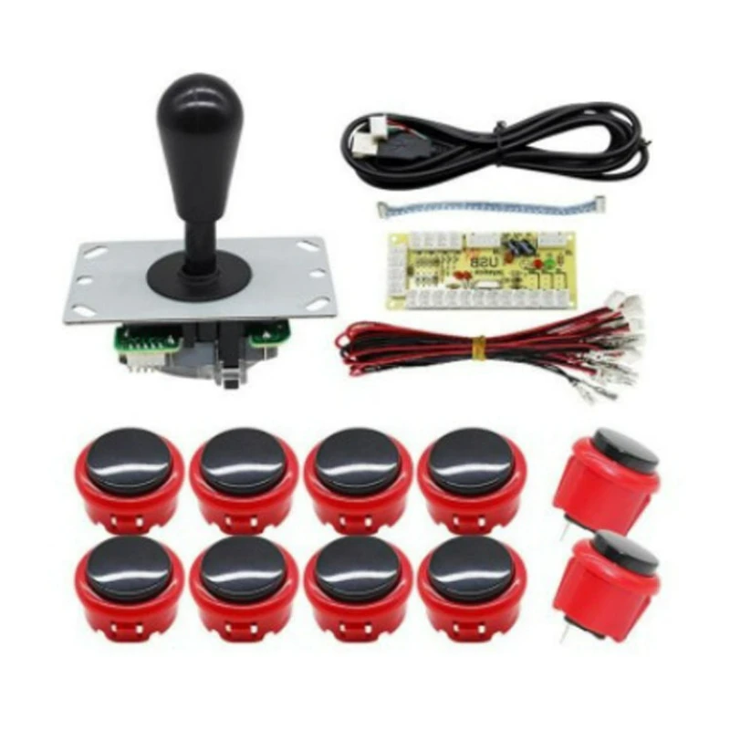 DIY Arcade Kit USB Joystick Circuit Board Sanwa Parts 30 Button Game Machine Coin Operated Games