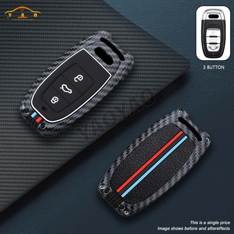 

2025 New Zinc Alloy Car Key Case Cover For Audi A1 A3 A4 A5 A6 A7 A8 Quattro Q3 Q5 Q7 2009-2015 Accessories