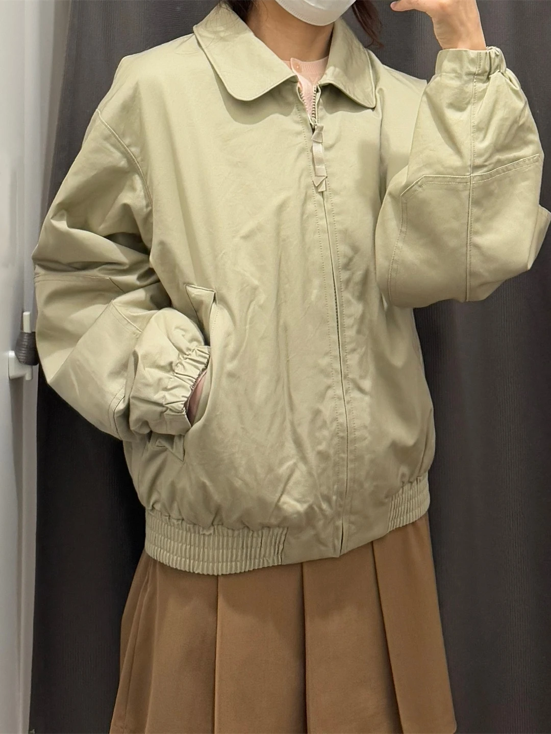 

ex Air Cotton Jaet Casual ort Coat Outerwear Autumn Winter New Sle Top AL4794 Warmth Longsve Zipper Closure