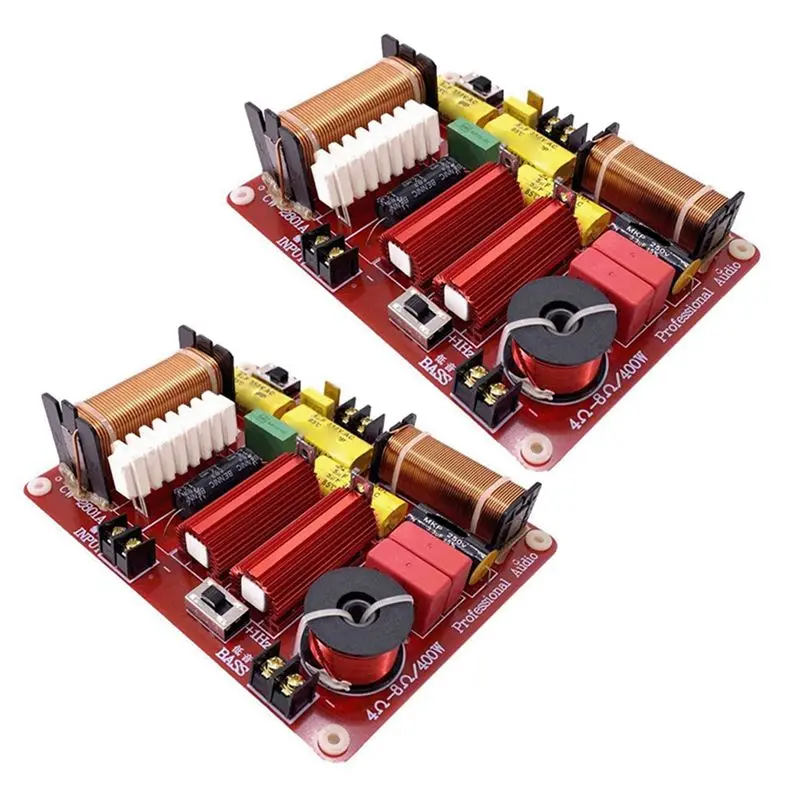 A31T 2X 500W 2-Way Audio Speaker Divider 3200Hz Adjustable High Low Frequency Crossover Filter HIFI for Home Speakers