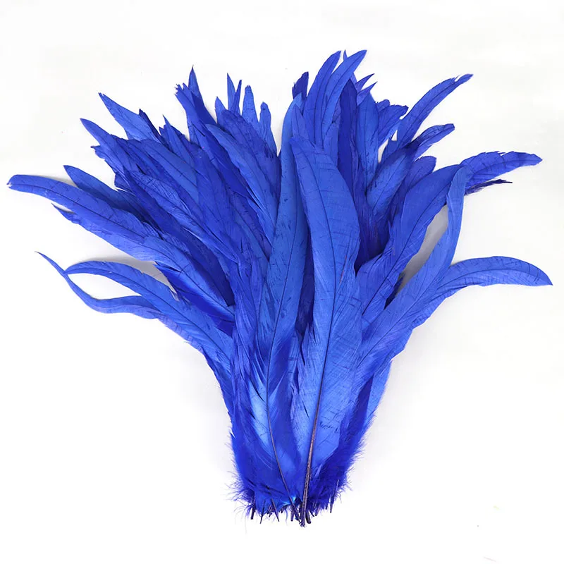 100PCS Natural Pheasant Chicken Feather Purple Dyed Rooster Cock tails Feathers DIY Crafts Making Accessories Carnival Headwear