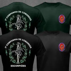 Portugal Portuguese Army Special Forces 2nd Commando Battalion Scorpio T-shirt Short Sleeve Casual 100% Cotton Shirt