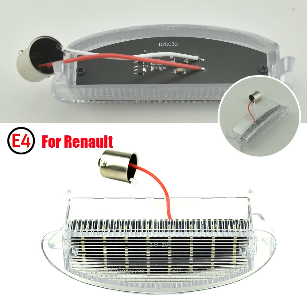 1 قطعة أضواء لوحة ترخيص السيارة LED لا خطأ مصباح المصابيح الخلفية الملحقات مصباح ترخيص السيارة LED لسيارة رينو توينجو (1993-2007) #6