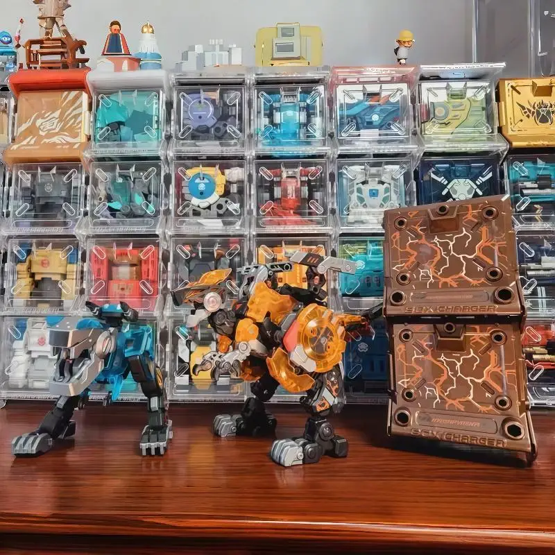 52 jouets série Beast Box Flame Master & Ice Master ensemble Transformation de dinosaure modèles mécanisés cadeau de noël à la mode