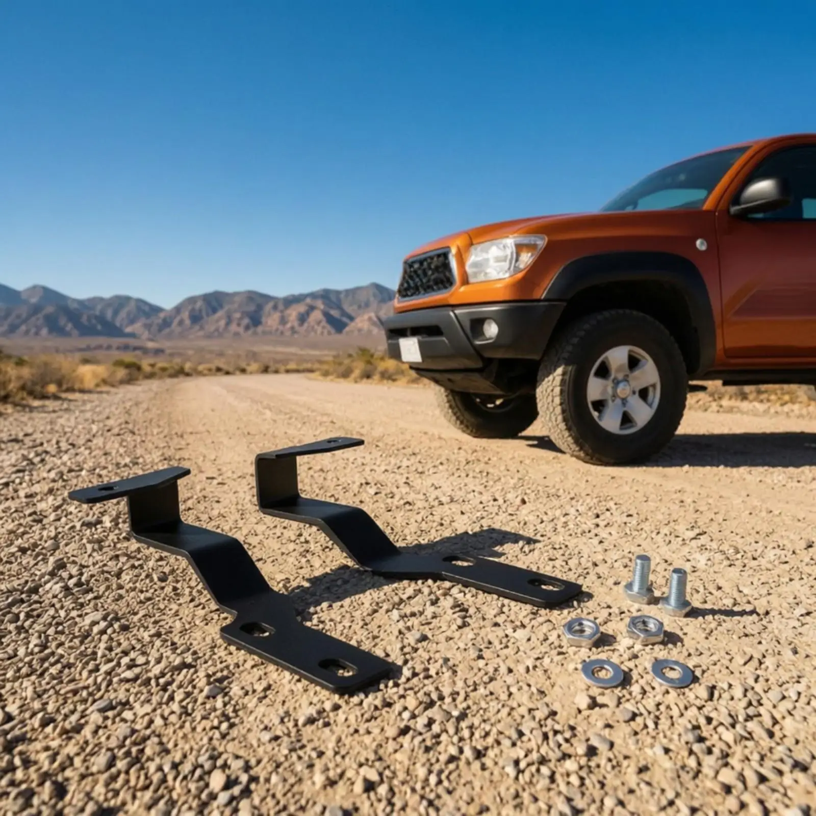 Mounting Bracket Matte Black Pickup Truck Hood Light Bracket for Trail Driving