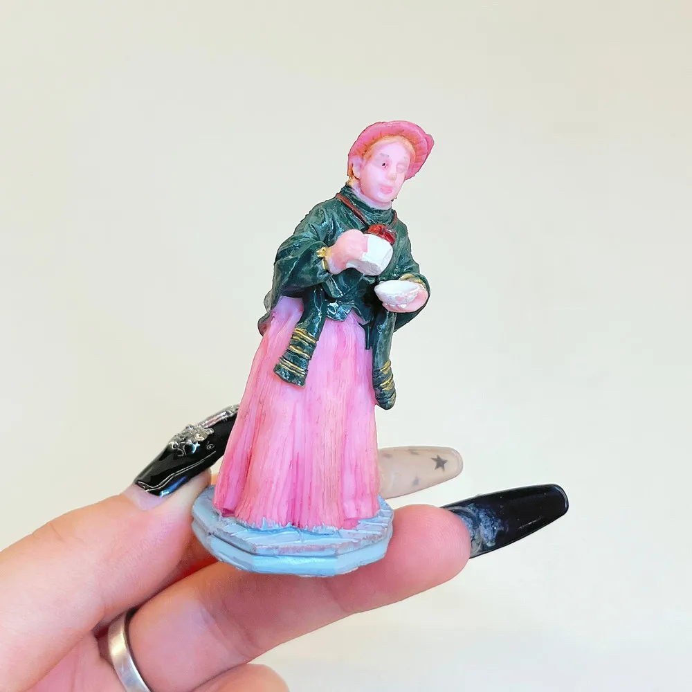 Sinterklaas Resin Mini Figures, Hand Painted Christmas Village Decor