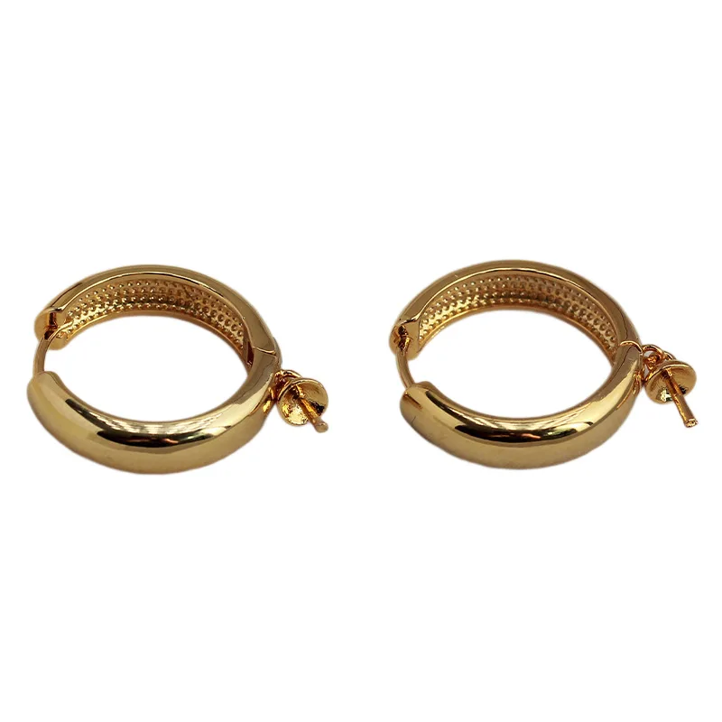 

1 пара позолоченных медных серег-гвоздиков E234 с жемчугом, фурнитура для изготовления ювелирных изделий, аксессуары для DIY украшений