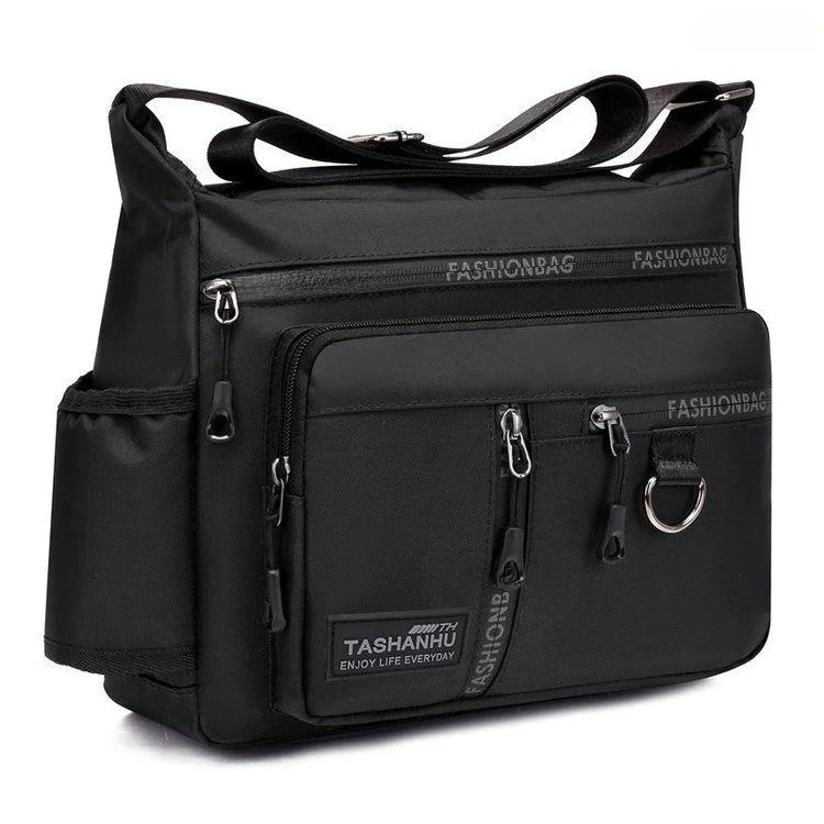 

Casual Men's Crossbody Bag 7 Compartments Large Capacity Waterproof Single Shoulder Travel Business Bag Oxford Cloth Material