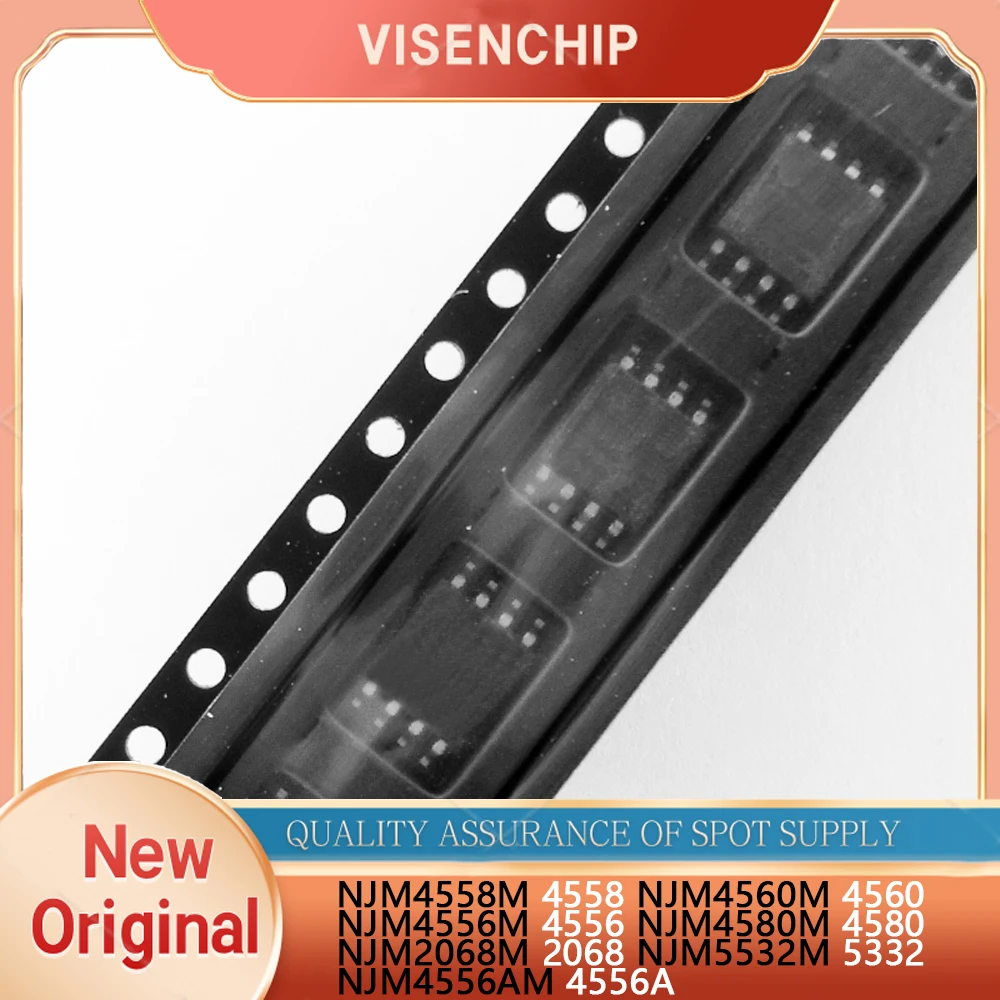 10pieces New NJM4558 NJM4560 NJM4560M 4560 NJM4556AM NJM4556M NJM4556A 4556A NJM4580M NJM4580 NJM5532M NJM2068M JRC4558 SOP-8