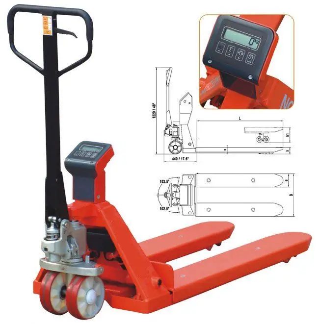 

High Quality 2ton Hand Pallet Truck 2 Ton 3ton Manual Hand Forklift For Sale