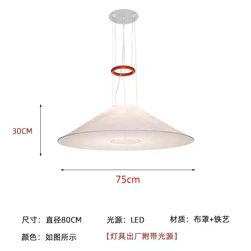 HomeLover Wabi Sabi Tyvek Papier-Pendelleuchte, Decke, hängende Hutlampe, verstellbarer Lift, Art-Deco-Lampe, Loft, Esszimmer, Bar, Hängeleuchte 7
