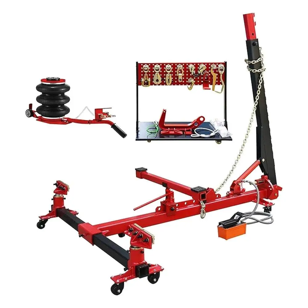 

for auto Body Frame Straightener, 6 Ton Tension Car Frame Puller, for auto Body Frame Machine with Swivel Post, Hydraulic Foot