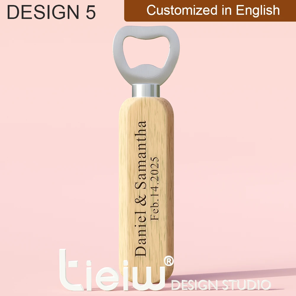 12 STKS Aangepaste Huwelijkscadeau Flesopener Bruiloft Gunsten voor Gasten Gepersonaliseerde Houten Opener als Cadeau voor Bruiloft Decoratie