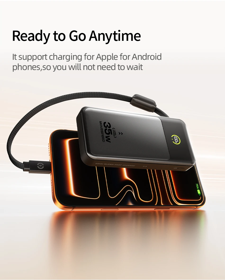 【CCC】MOVESPEED P20 Power Bank 20000 mAh Externer Ladegerät 35 W PD Powerbank mit schnellem Laden, LFP-Akku für iPhone Xiaomi Samsung – Detail 7