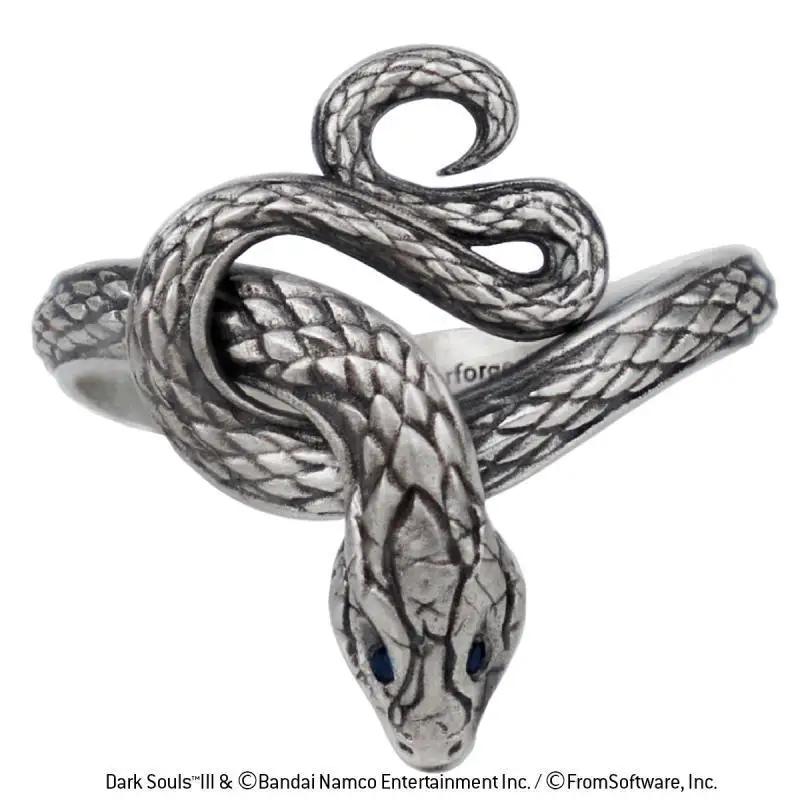 

Real Game Greedy Silver Snake Ring Decoration Classical Gothic Trendy Accessories