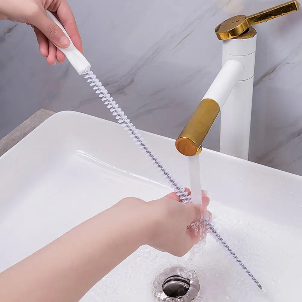 3Pcs Rotating Bristle Drain Cleaner Tool – Hair & Debris Remover for Kitchen & Bathroom Pipes