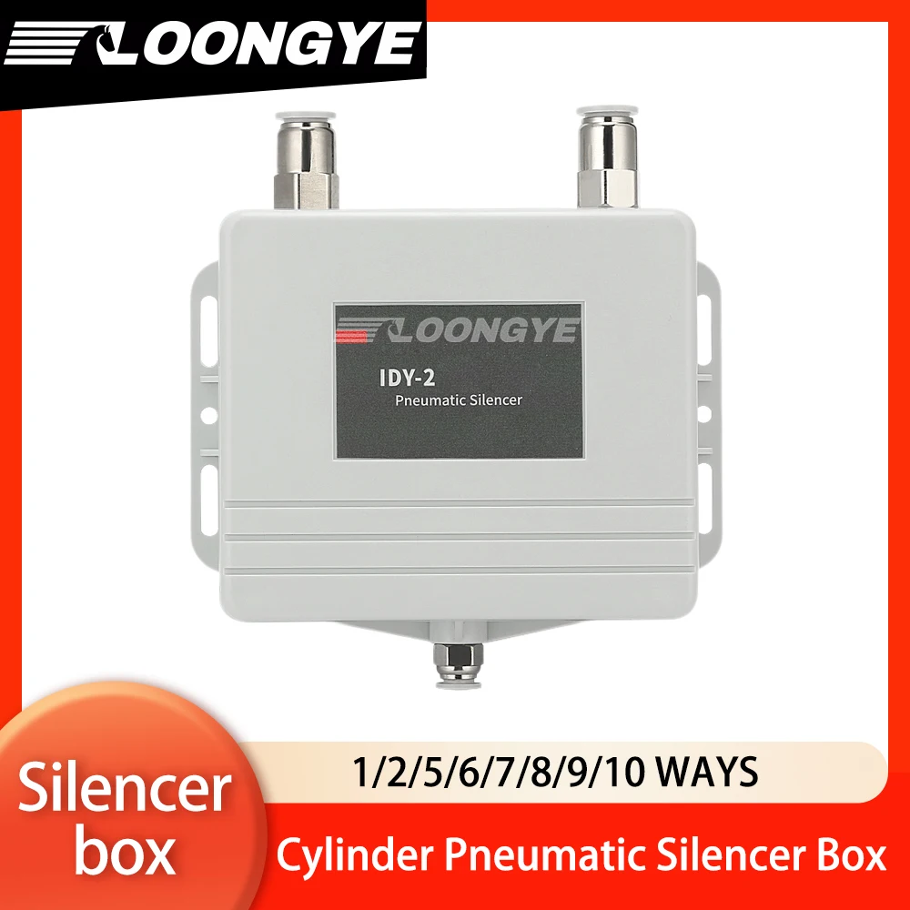 LOONGYE Gas Pneumatic Silencer Box Vacuum Generator Cylinder Air Compressor Pump Solenoid Valve Drainage Filter Noise Suppressor