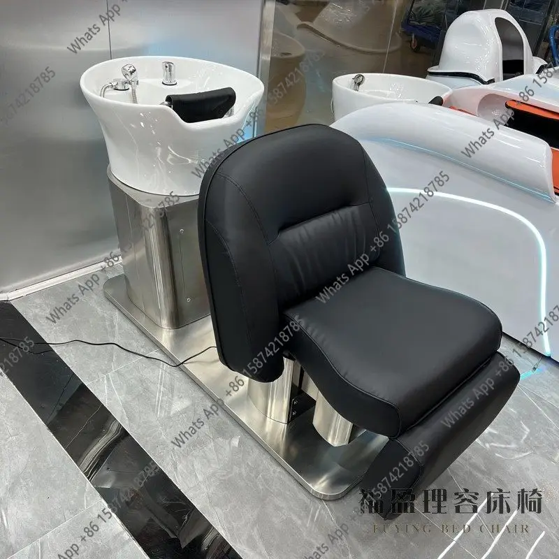 

Barbershop new hair wash bed fully automatic intelligent voice control hairdresser flush bed for hair salon