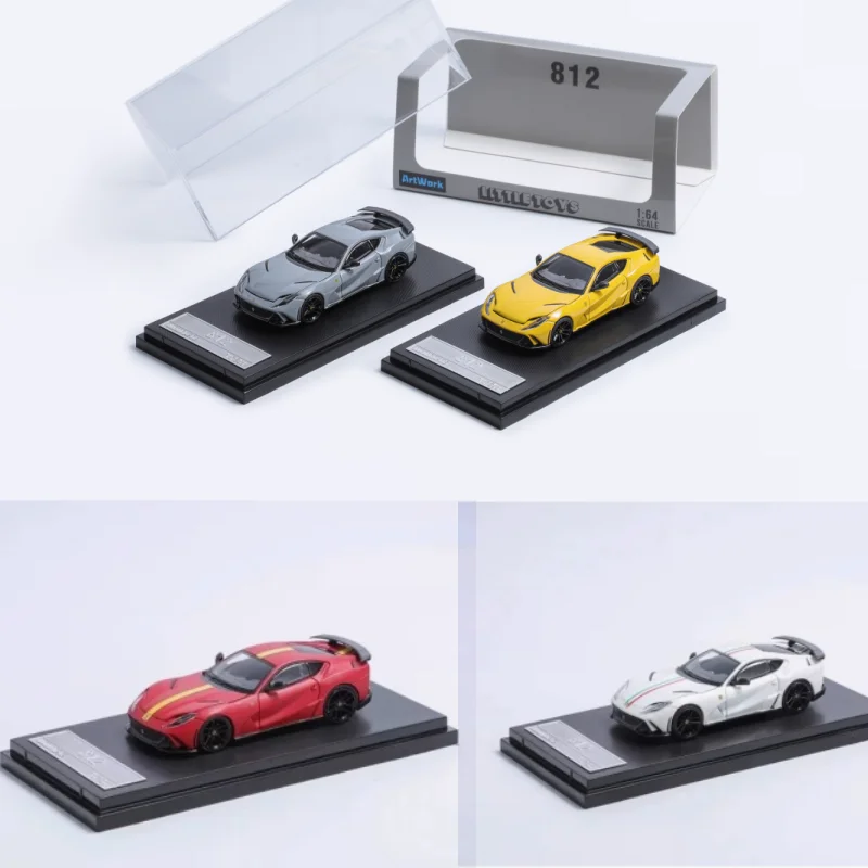 

1:64 812 Novitec модифицированный спортивный автомобиль V12, литая под давлением имитация сплава, коллекция моделей автомобилей, украшение для взрослых.